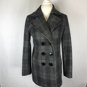 New York & Company Wool Blend Gray Coat Size 4